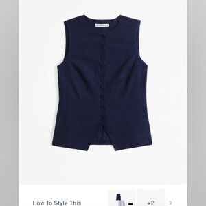 Abercrombie & Fitch Navy Button Down Shirt